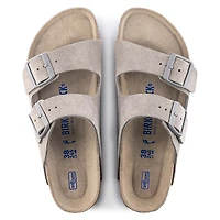 Women's Arizona Soft Footbed Suede Leather Sandals Stone Coin