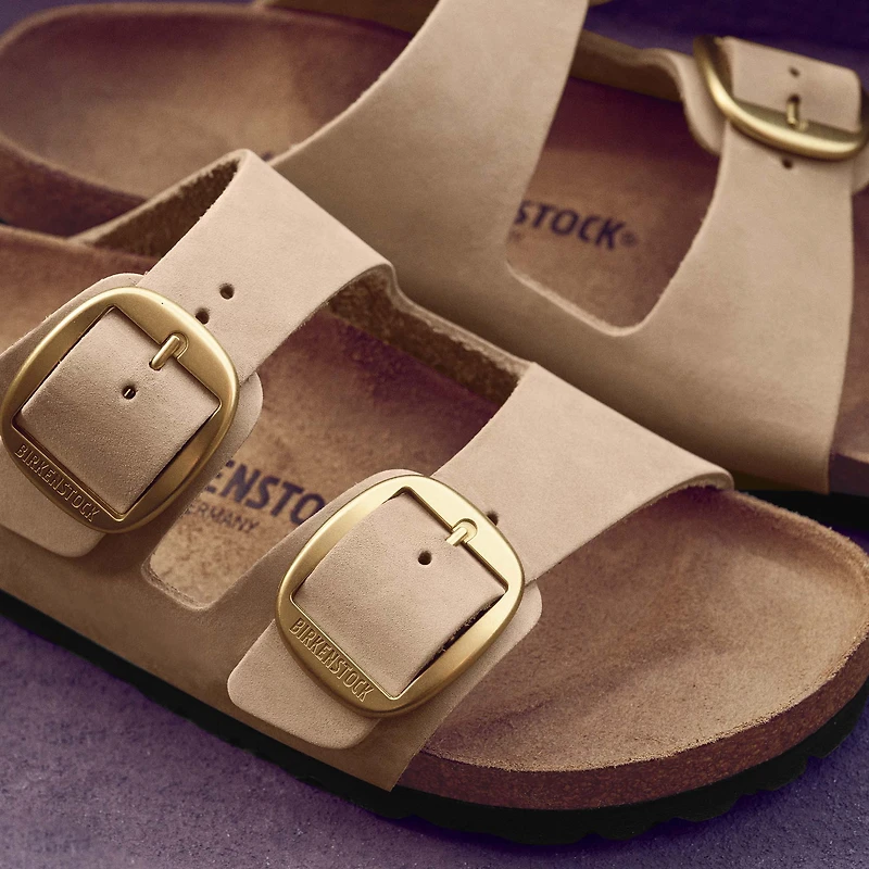 Women's Arizona Leather Big Buckle Sandals Sandcastle