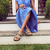 Women's Arizona Leather Big Buckle Sandals Sandcastle
