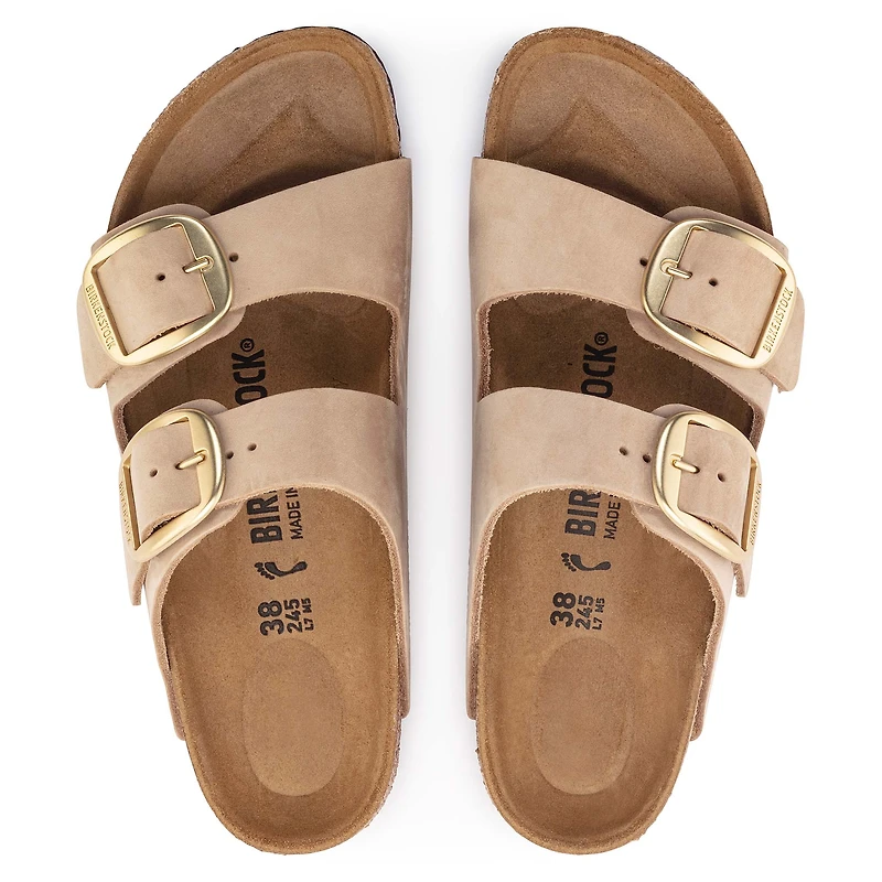 Women's Arizona Leather Big Buckle Sandals Sandcastle