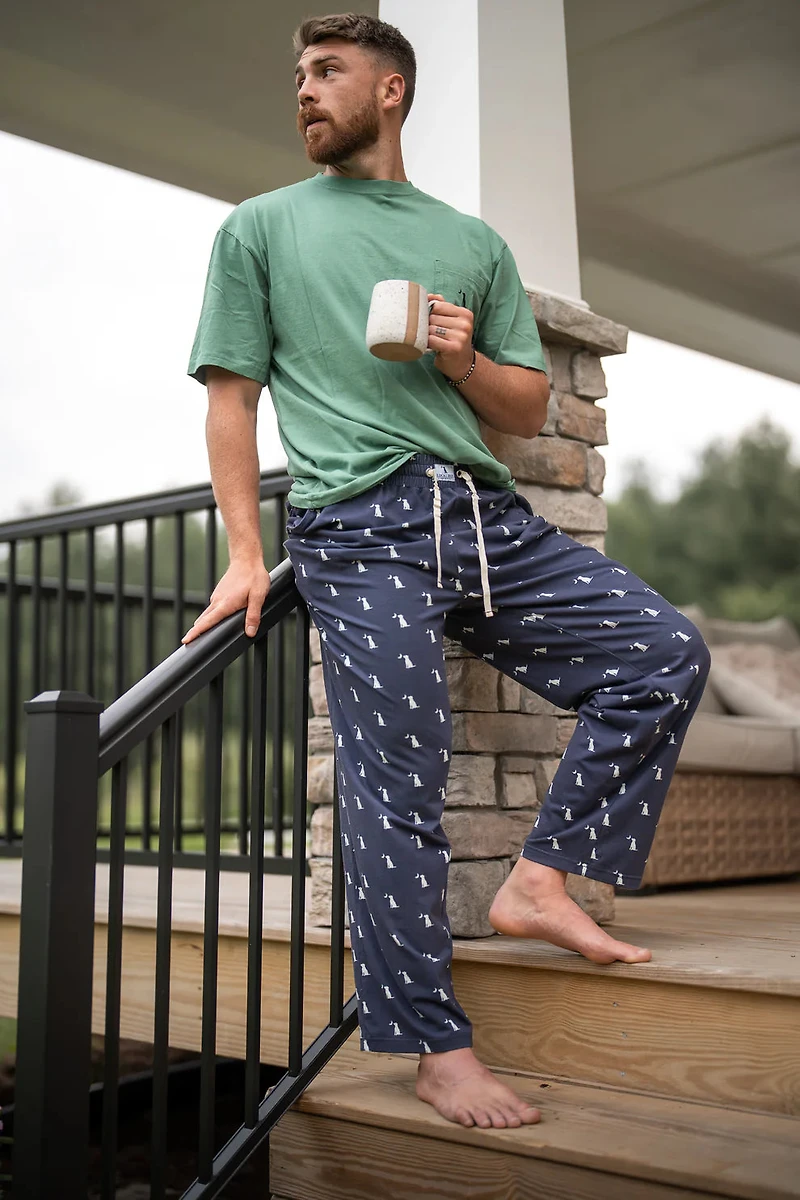 Men's Dog and Moon Pajama Pants