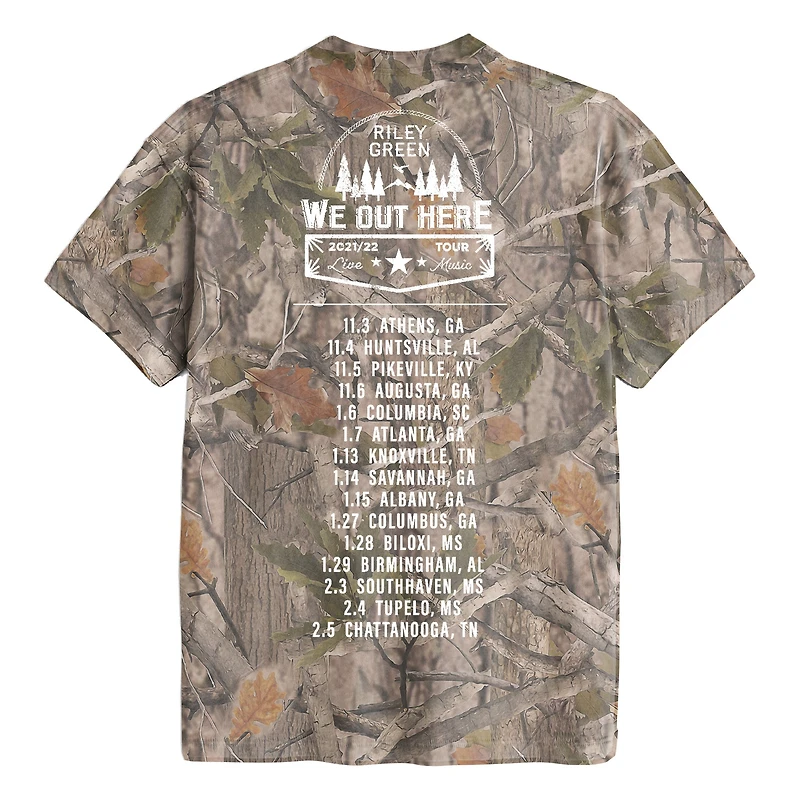 Riley Green Camo Out Here Tour Short Sleeve T-Shirt