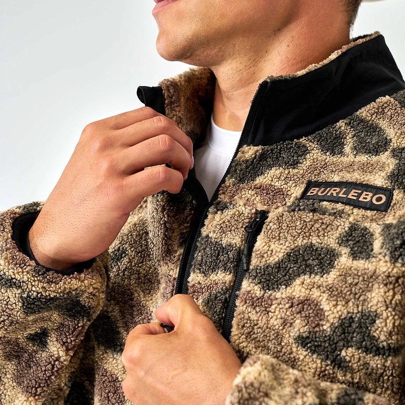 Men's Sherpa Quarter Zip Pullover Rocky Mountain Camo