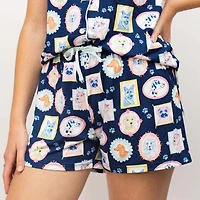 Royal Pup Portraits Pajama Shorts