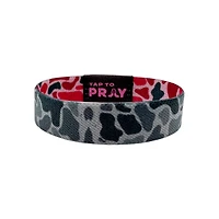 Tap To Pray Wristband River Rock Camo Pink Ash