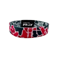Tap To Pray Wristband River Rock Camo Pink Ash