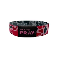 Tap To Pray Wristband River Rock Camo Pink Ash