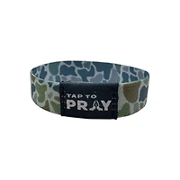 Tap To Pray Wristband River Rock Camo Moss Slate