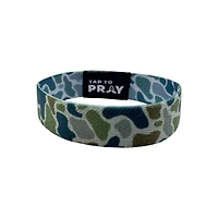 Tap To Pray Wristband River Rock Camo Moss Slate