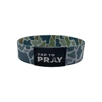 Tap To Pray Wristband River Rock Camo Moss Slate