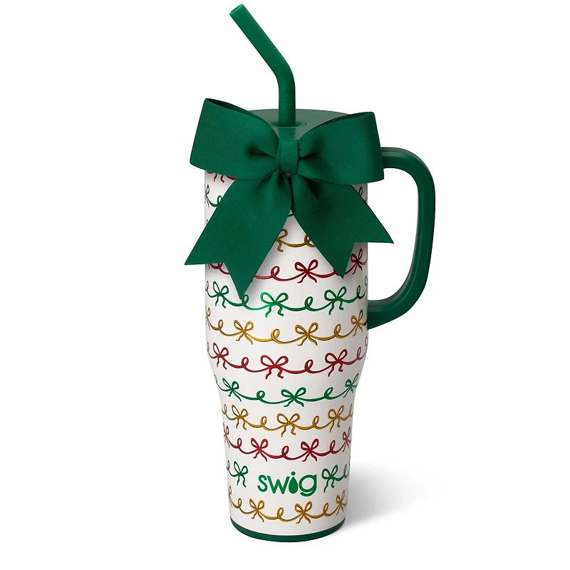 40oz Mega Mug in Christmas Bows