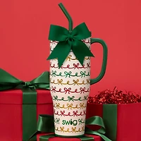 40oz Mega Mug in Christmas Bows