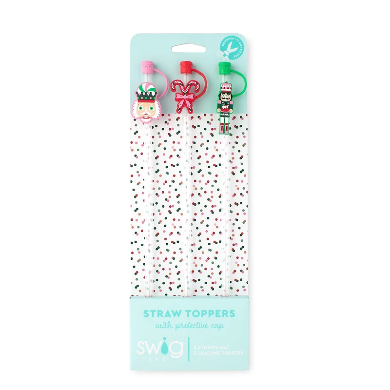Sugar Plum Soldiers Straw Topper Set
