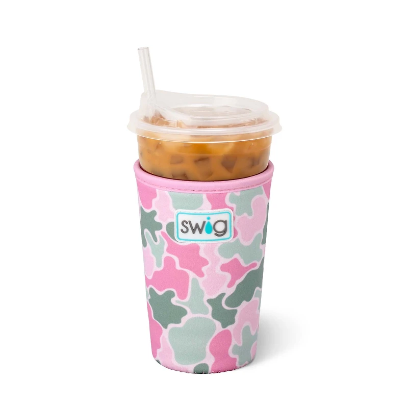 22oz Iced Cup Coolie in Blushing Camo