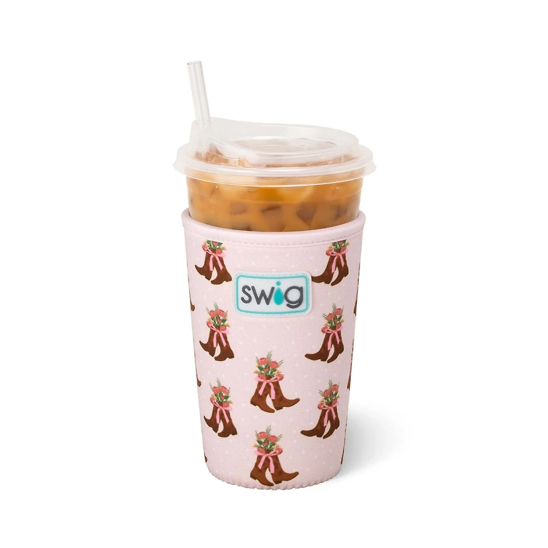 22oz Iced Cup Coolie in Cowgirl Coquette