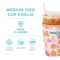 22oz Iced Cup Coolie in Pumpkins and Bows