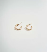 Pearl and Gold Hoop Earrings