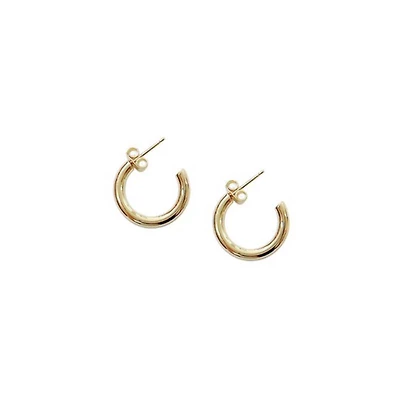 14K Gold Dipped Extra Small Hoop Earrings