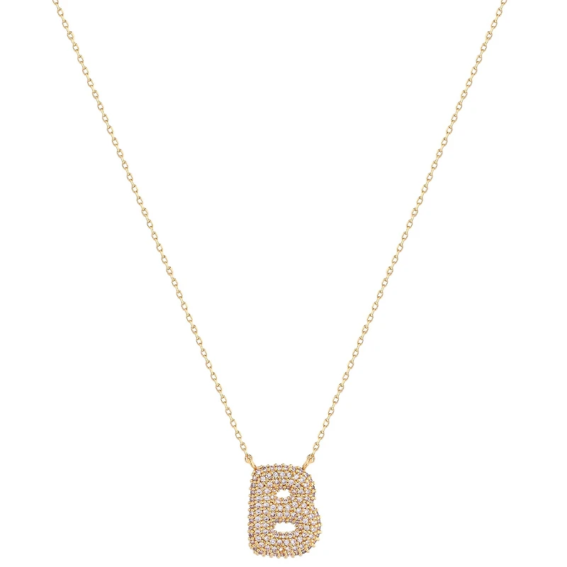 Initial Diamond Bubble Necklace