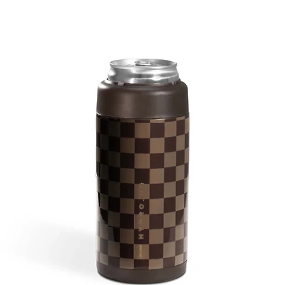 Autumn Checker Slim Can Cooler