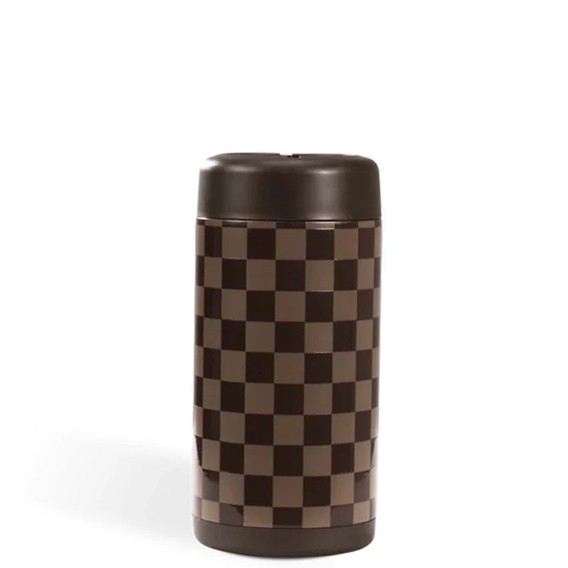 Autumn Checker Slim Can Cooler