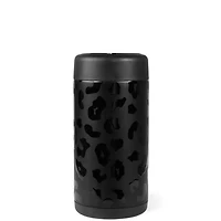 Black Leopard Slim Can Cooler