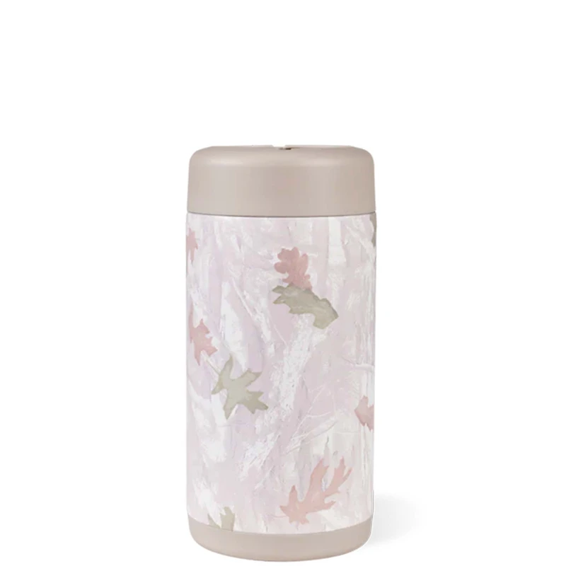 White Camo Slim Can Cooler