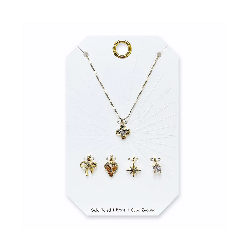 Clover 5 Piece Adjustable Charm Necklace