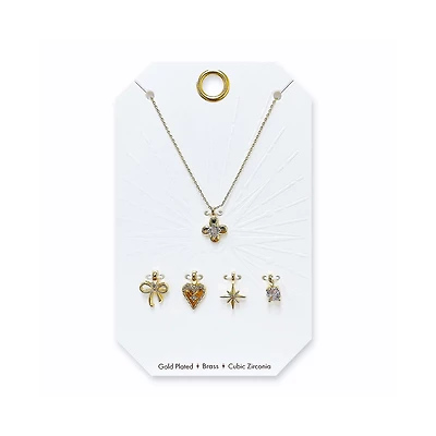 Clover 5 Piece Adjustable Charm Necklace
