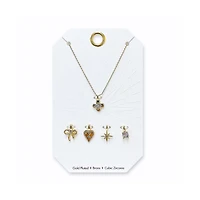 Clover 5 Piece Adjustable Charm Necklace