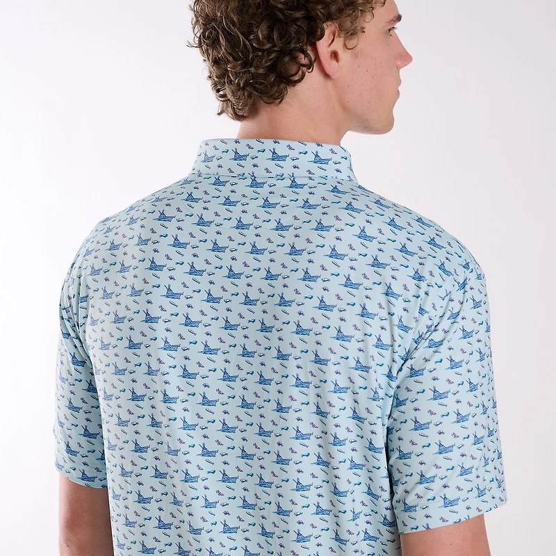 Boats and Lures Printed Polo