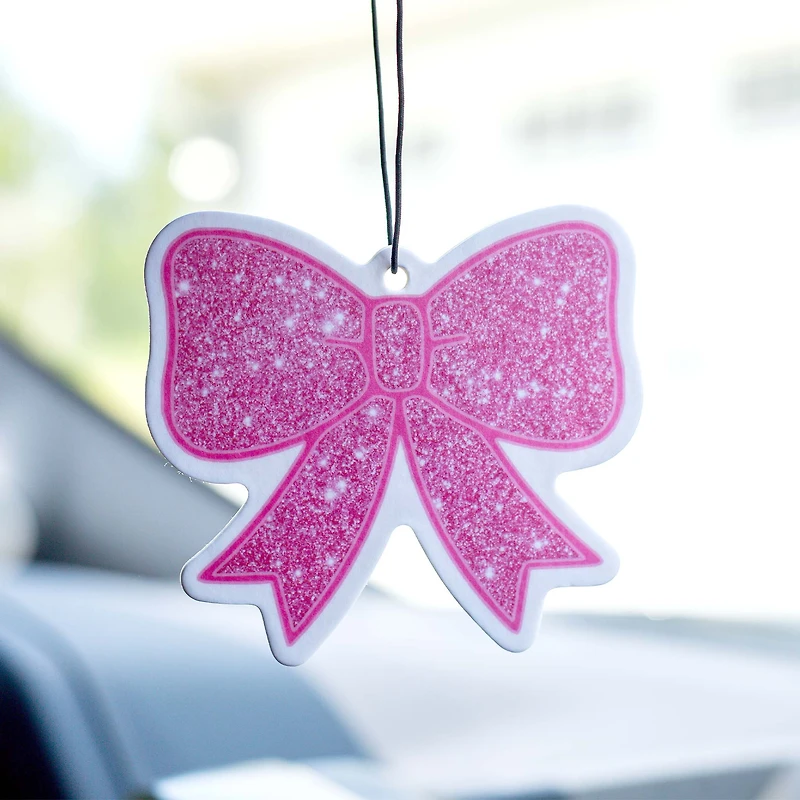 Pink Sparkle Bow Air Freshener