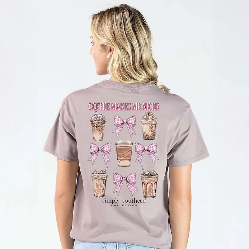 Coffee Makes Me Nicer Short Sleeve T-Shirt