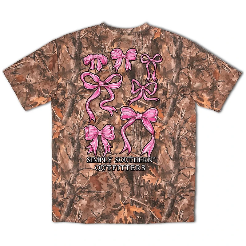 Pink Bows Camo Short Sleeve T-Shirt