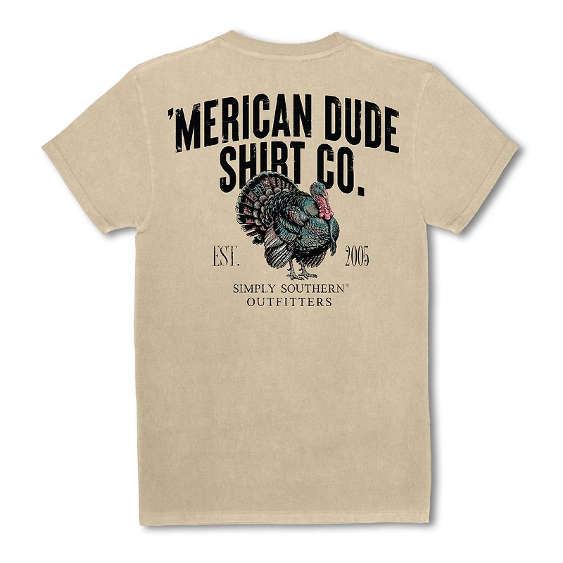 'Merican Dude Turkey Short Sleeve T-Shirt