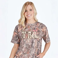 Y'all Camo Print Short Sleeve T-Shirt