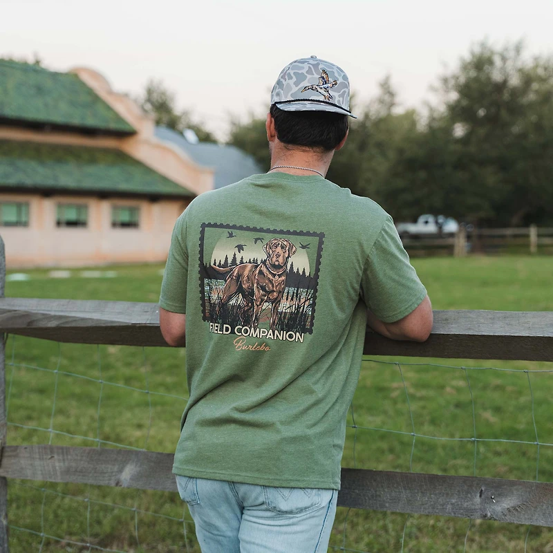 Duck Dog Stamp Short Sleeve T-Shirt Heathered Olive