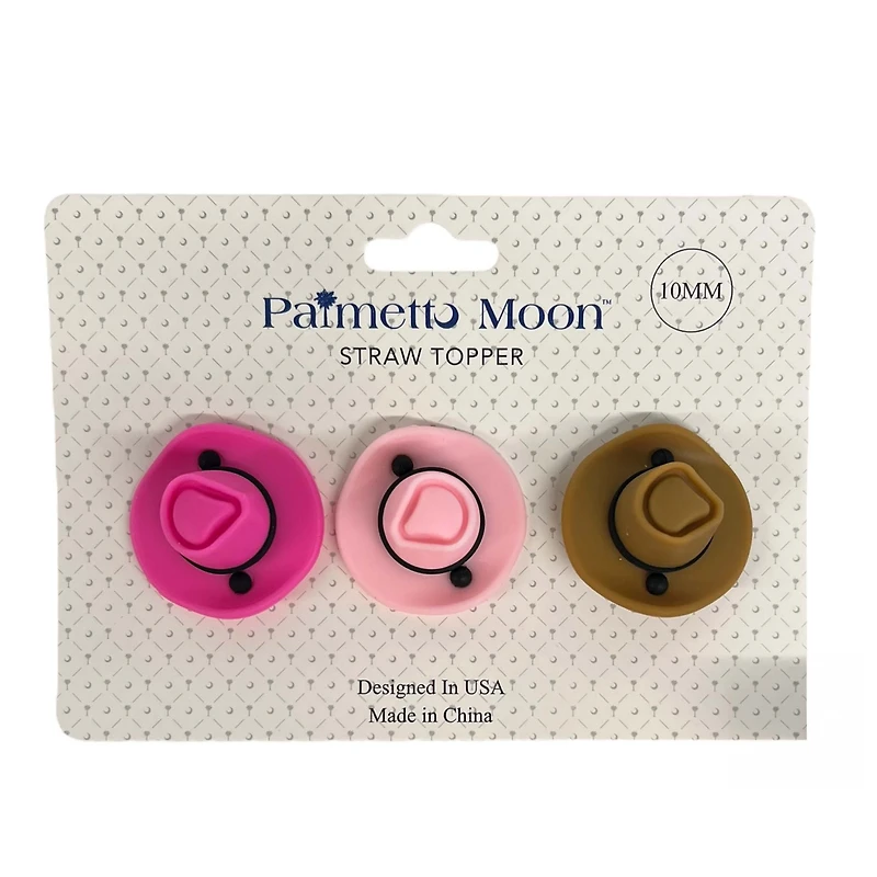 3 Pack Cowboy Hat Straw Toppers