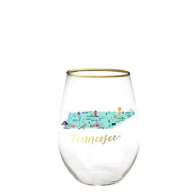 Tennessee Icons Stemless Wine Glass