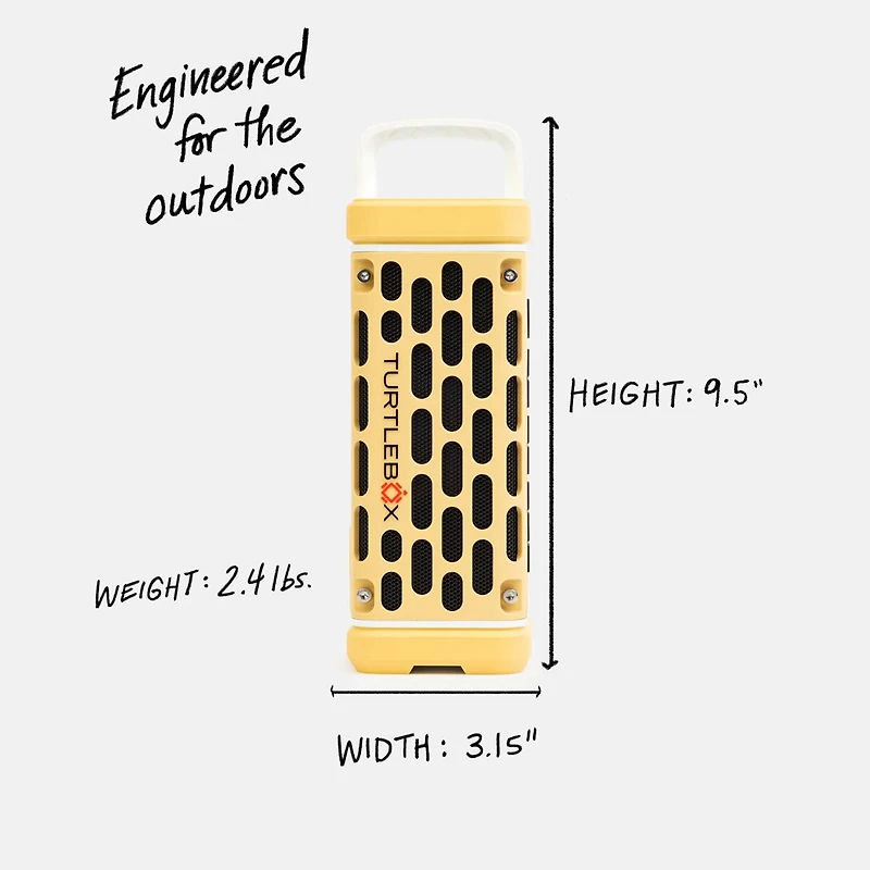 TurtleBox Ranger Portable Speaker in Fighting Lady Yellow