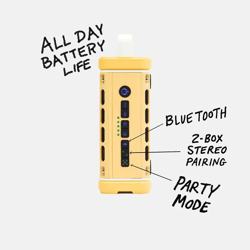 TurtleBox Ranger Portable Speaker in Fighting Lady Yellow