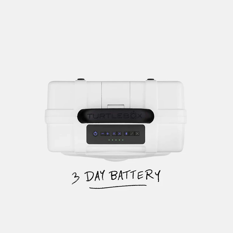 TurtleBox Gen 3 White Portable Speaker