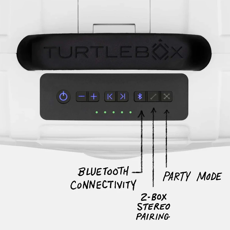 TurtleBox Gen 3 White Portable Speaker