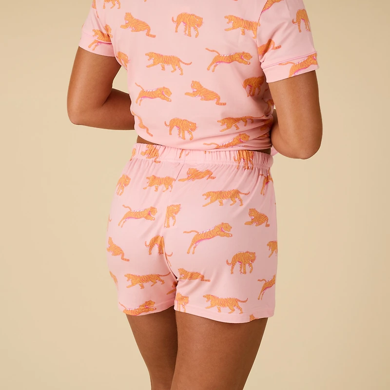 Women's Tiger Walk Pajama Shorts