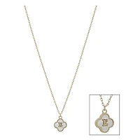 Mop Clover Initial Letter Necklace