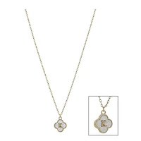 Mop Clover Initial Letter Necklace
