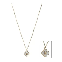 Mop Clover Initial Letter Necklace