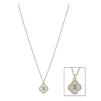 Mop Clover Initial Letter Necklace