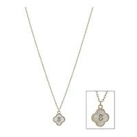 Mop Clover Initial Letter Necklace