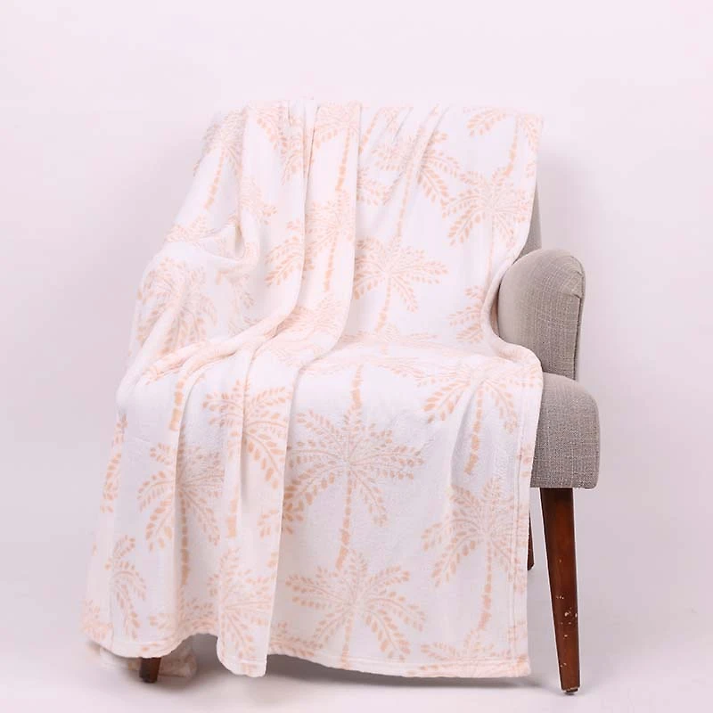 Tonal Palm Fleece Blanket